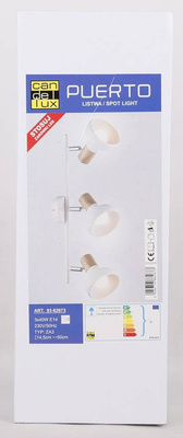Plafonnier suspendu bande 3xE14 blanc PUERTO 93-62673
