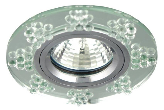 Plafonnier Candellux rond fixe chrome verre transparent