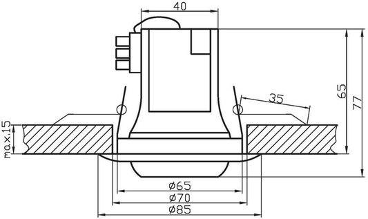 Plafonnier mobile en acier chromé R39 E14 OZR-04 Candellux 2276303