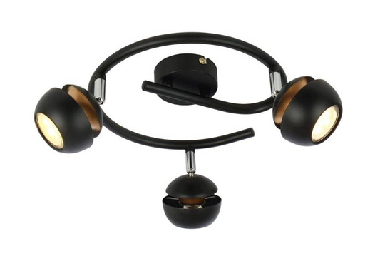 Boni spirala 3x3w gu10 led negru