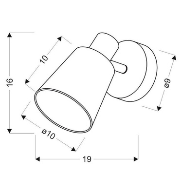 Applique applique 1X40W E14 chrome PIN 91-70814
