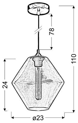 Plafoniera suspendata candellux bremen 31-36223 e27 portocaliu abajur + bec