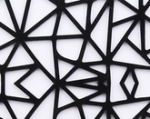 Laser 2 Schwarze Deckenleuchte 1x18w LED