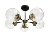 Plafoniera negru/patina 5xE14 Lentila 35-01306
