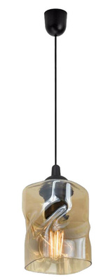 Black/amber glass pendant lamp Felis 31-00156