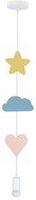 HEART CS SUSPENSION 1X20W E27 IQ ENFANTS ROSE+BLEU+BLANC
