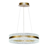 CASTILLO 60 lampa wisząca złoty 35W LED 3000, 4500, 6500K kryształki bezbarwne