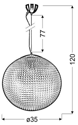 Hängende Deckenleuchte Candellux Lucida 31-51165 E27 farblos