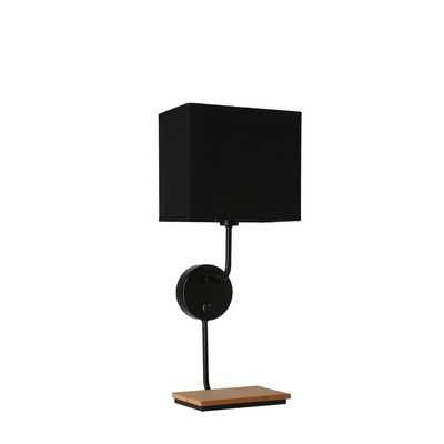 Keto black wall lamp 1x40w e14 Lampshade with switch