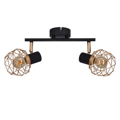Ceiling lamp wall slat black copper shade Acrobat 92-22202