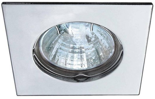 Plafonnier Candellux carré chromé fixe