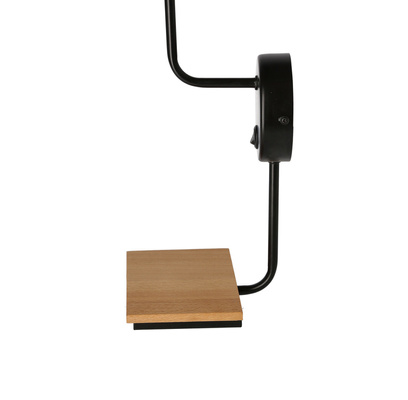 Keto black wall lamp 1x40w e14 Lampshade with switch