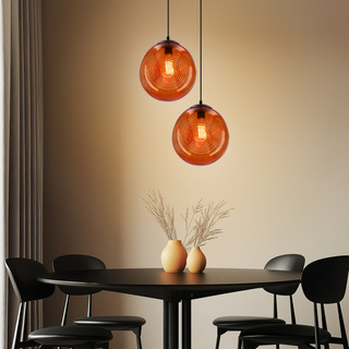 Plafonnier suspendu 1X60W E27 orange CLUB 31-51233