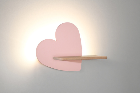 Applique LED 5W 4000K HEART IQ KIDS coeur rose