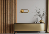 MONET oval gold wall lamp 13W LED 3000K 4000K 6000K white shade 22 35684