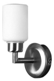 Badezimmerwandleuchte Nickel matt 40W G9 Glaslampenschirm Spiegel Candellux 22-89987