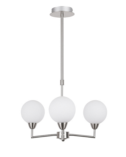 lampa satin logos 3x25w g9 cu abajur alb