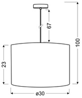 Plafoniera suspendata Candellux Summer 31-29836 E27 alb