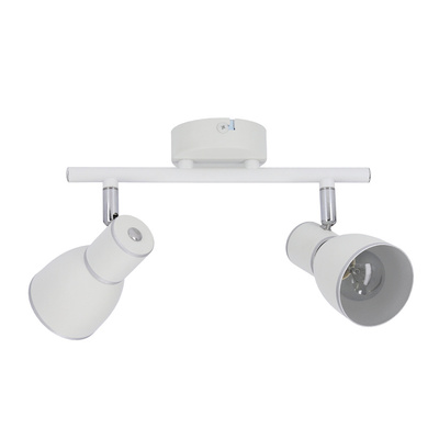Wandlampenleiste 2X40W E14 weiß/chrom FIDO 92-63373