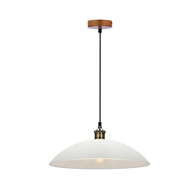 Dexter 2 Lampa Wisząca Miedziany 1X60W E27 Klosz Biały