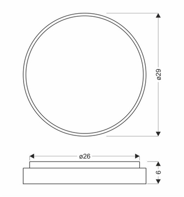 Plafoniera Texas plafon 15w led 29 cm cu abajur alb