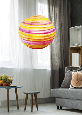Paper lampshade orange-pink ball 50cm Cocoon Candellux 70-16631