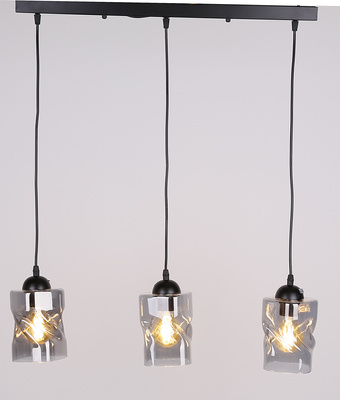 Lampa suspendata neagra/banda fum 3xE27 Felis 33-00149