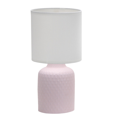 Tischlampe rosa Keramik Nachttisch Iner Candellux 41-79855