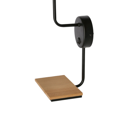 Keto black wall lamp 1x40w e14 Lampshade with switch