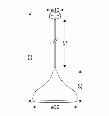 lampa wisząca viborg 320mm ledea 50101270 E27 40w metal brązowy