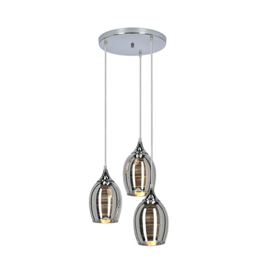 Lampa suspendata abajururi oglinda cromate 3x60W Marina Candellux 33-60181