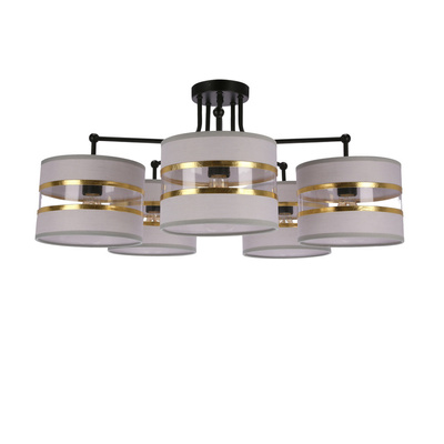 Lampa sufitowa biała/chrom 5xE27 Andy 35-00521