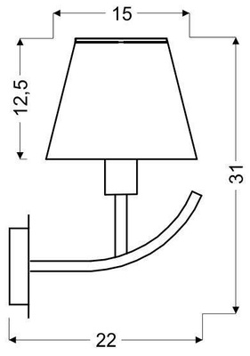 Applique abat-jour tissu noir / blanc 40W E14 Valencia Candellux 21-30979