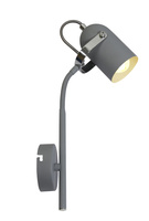 Lampa de perete 1xE14 gri 40cm GREY 91-66527