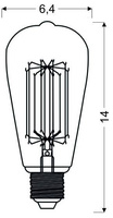 Dekorative farblose Glühbirne Edison E27 60W 3030948 Candellux