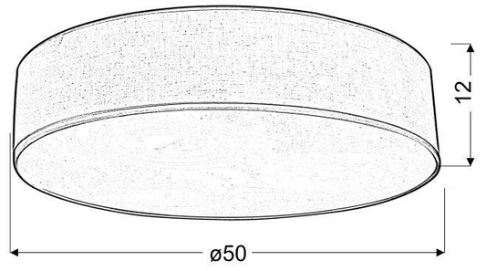 Cream round ceiling lamp 3x40W E27 50cm Kyoto Candellux 31-64714