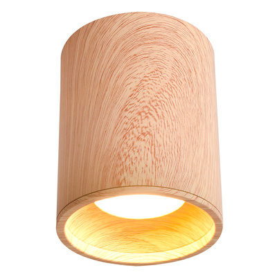 Plafonnier en bois 7,9x10cm 1xGU10 Tube 2277165