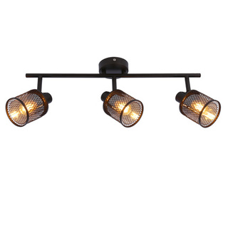 Plafoniera cafea aurie abajur chihlimbar 3xE14 Canabera Candellux 93-82541