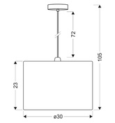 Plafoniera suspendata 1X40W E27 neagra SENECA 31-02969