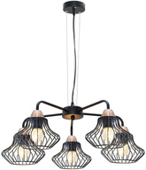 Plafoniera suspendata 5x60W E27 neagra Alen 35-67043