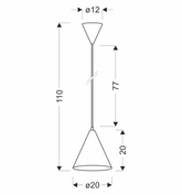 Lampa wisząca niebieska stożek Voss Ledea 50101182