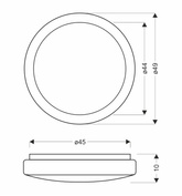Plafoniera cu LED acrilic alb 36W 4000K IP20 Lampa Jasper 14-75277
