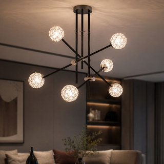 PLAFONNIER APETI PAKSOS 6xG9 LED NOIR
