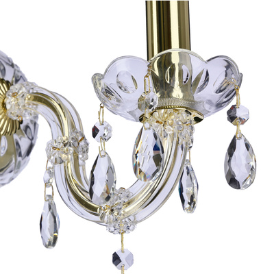 Einzelne goldene Wandleuchte mit Kristallen Maria Teresa Candellux 21-95742