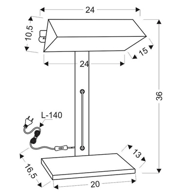 Lampe de table en cuivre Bankier 41-78346