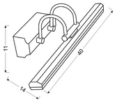 Aplică baie crom LED 7W 6500K reglabilă Gizel Candellux 20-32591