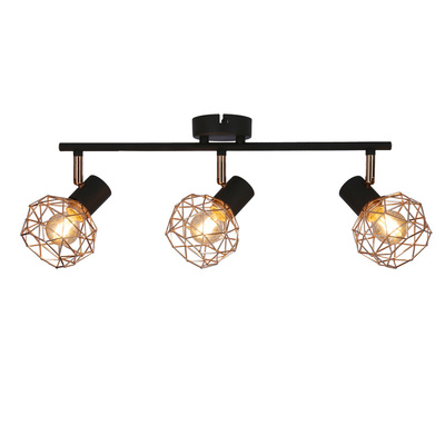 Applique de plafond triple bande abat-jour en cuivre noir Acrobat 93-22219