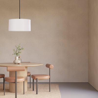 SHANTI lampa wisząca czarny 1x40W E27 abażur szary 31-38678