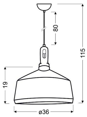 Lampa sufitowa wisząca candellux robinson 31-37688 e27 biały / wnętrze żółte