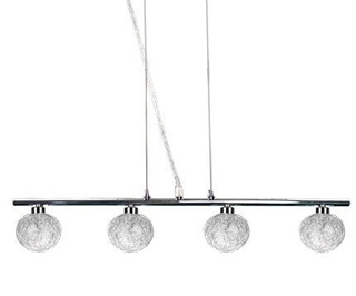 Hanging lamp chrome with a braided glass shade 4x40W Sphere Candellux 34-14047